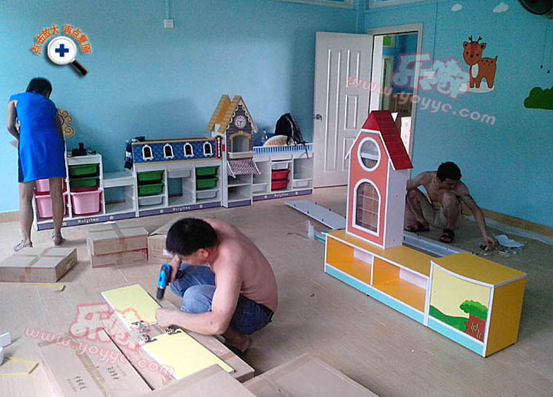汕尾市金太阳艺术幼儿园家具及滑梯工程案例(图8)